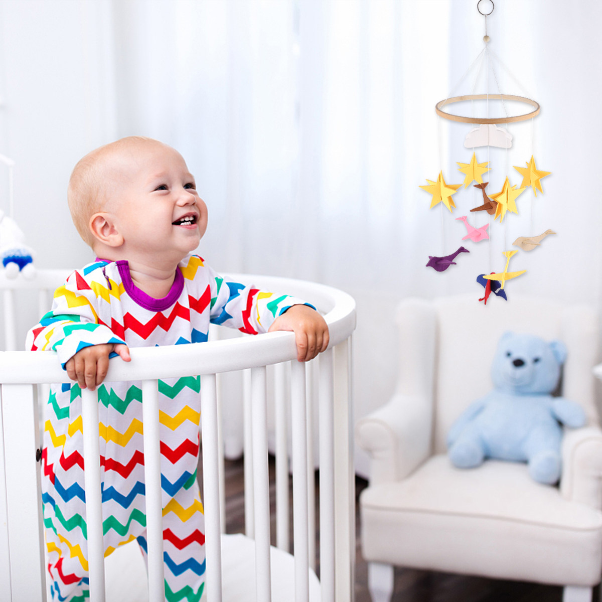 Baby Nursery Decor Boy - 1 szt. Dekoracja do łóżeczka dziecięcego,