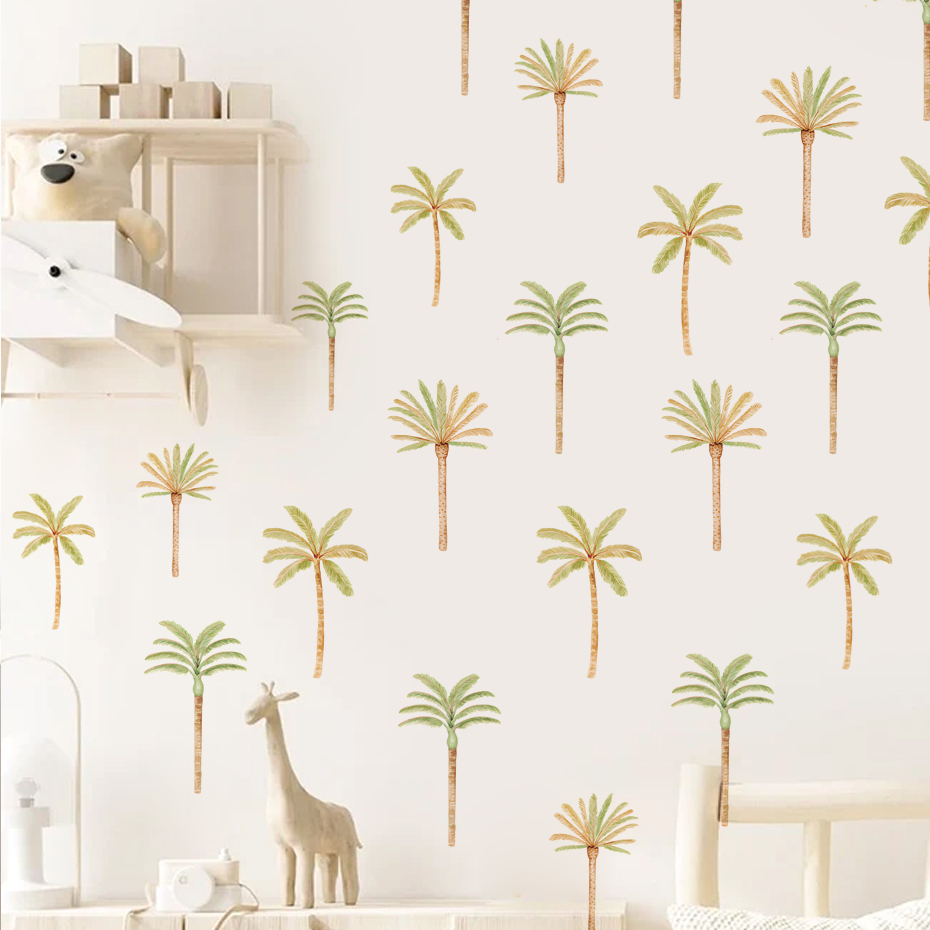 Baby Nursery Decor Boy - Boho Naklejka ścienna z palmy kokosowej