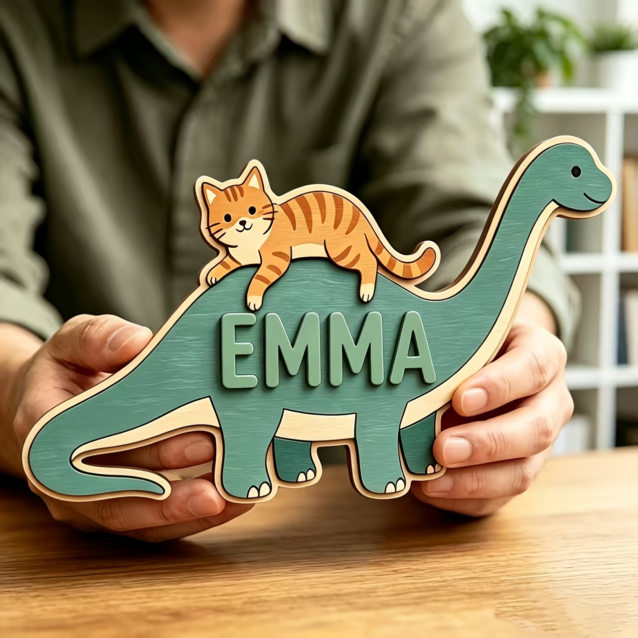 Baby Nursery Sign - Spersonalizowana tabliczka do pokoju z kotem