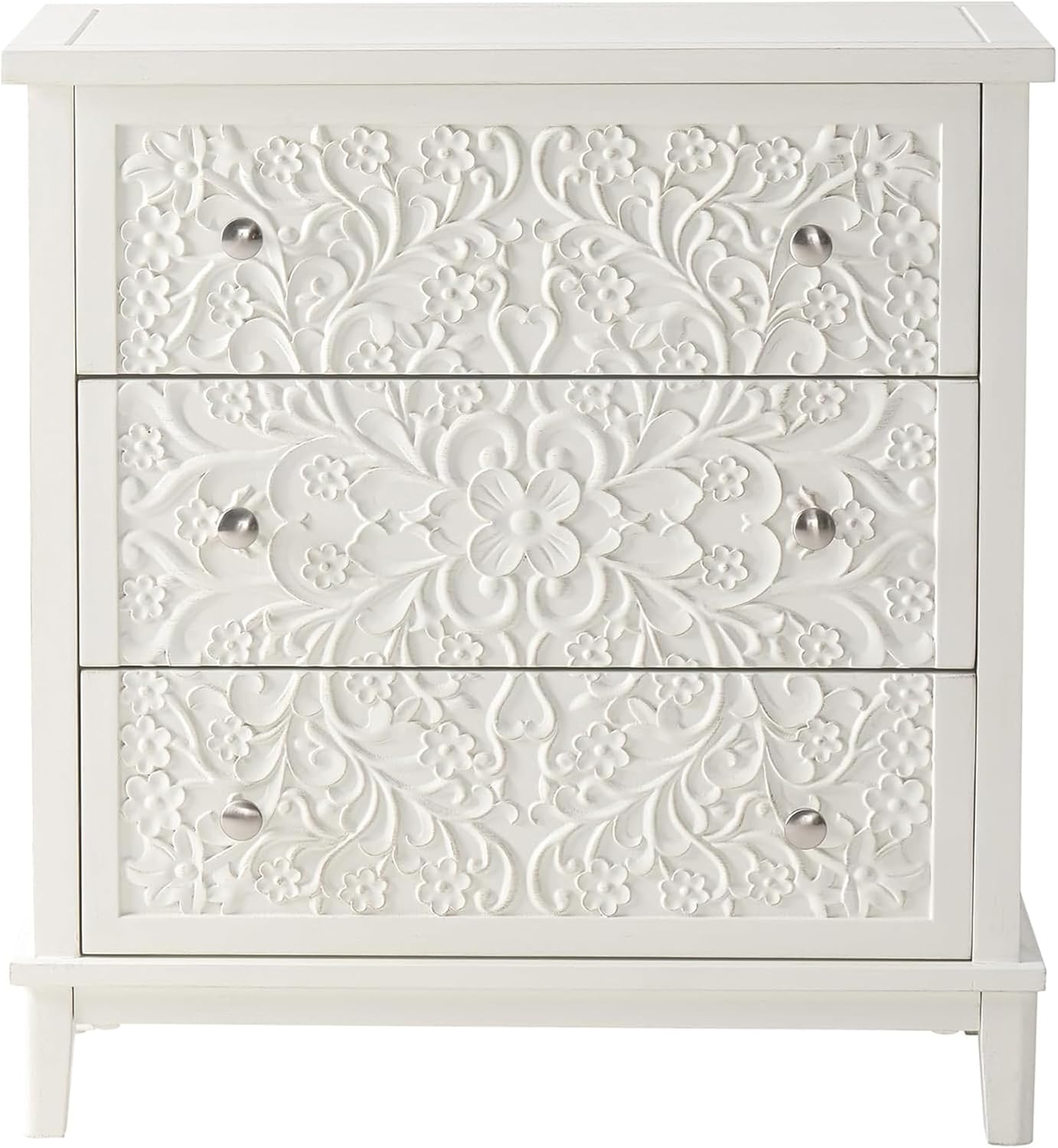 Drawer Dresser White - Komoda z 3 szufladami, w całości