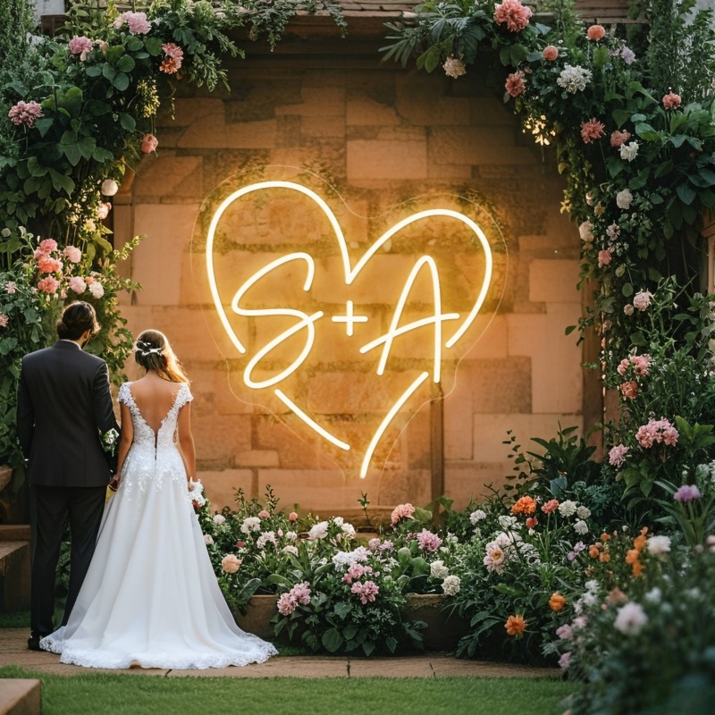 Baby Nursery Sign - Neon LED w kształcie serca z