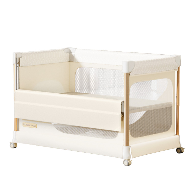 Baby Nursery With Queen Bed - Kołyska dziecięca Kaman, składana, mobilna, wielofunkcyjna,