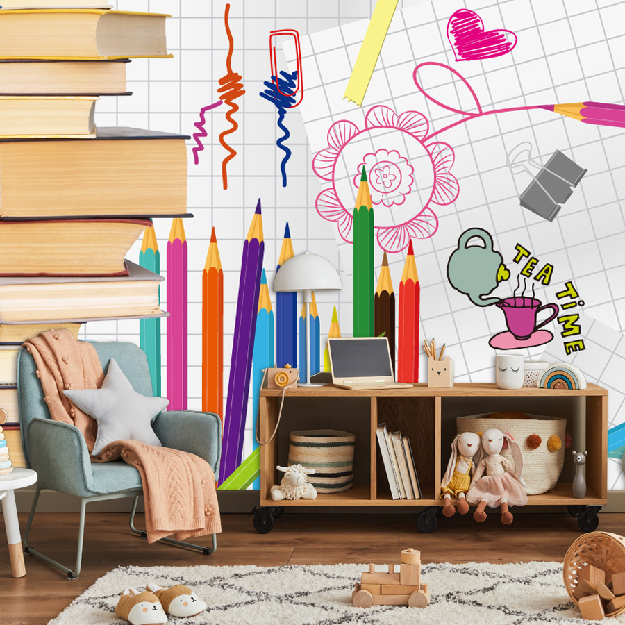 Baby Nursery Murals - Samoprzylepna tapeta do salonu z motywem