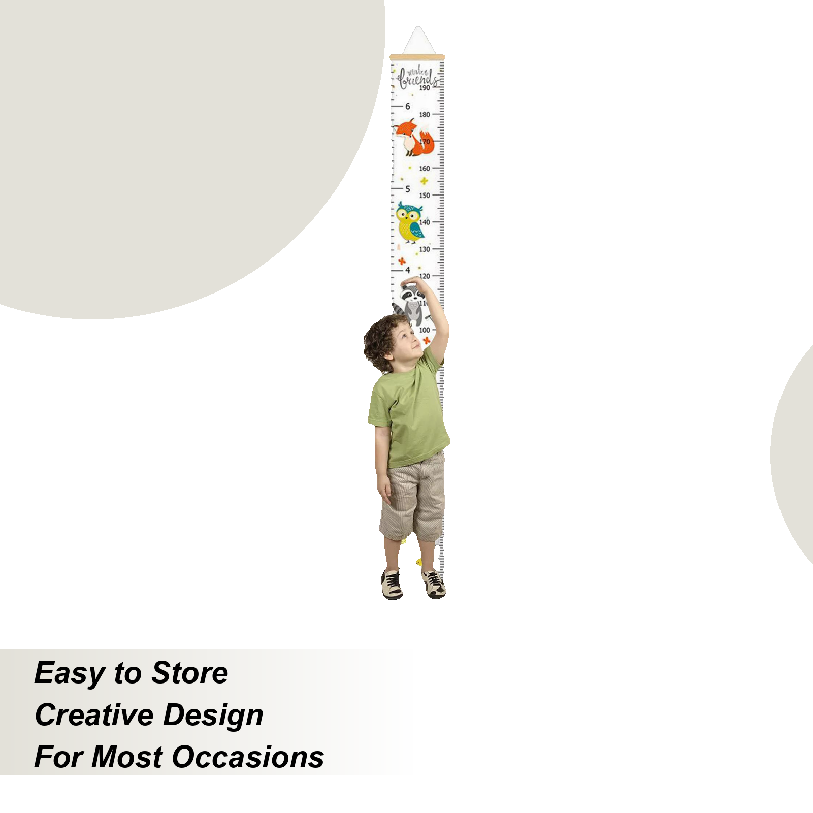 Growth Chart Ruler - Tablica wzrostu dla dzieci, wyjmowana linijka