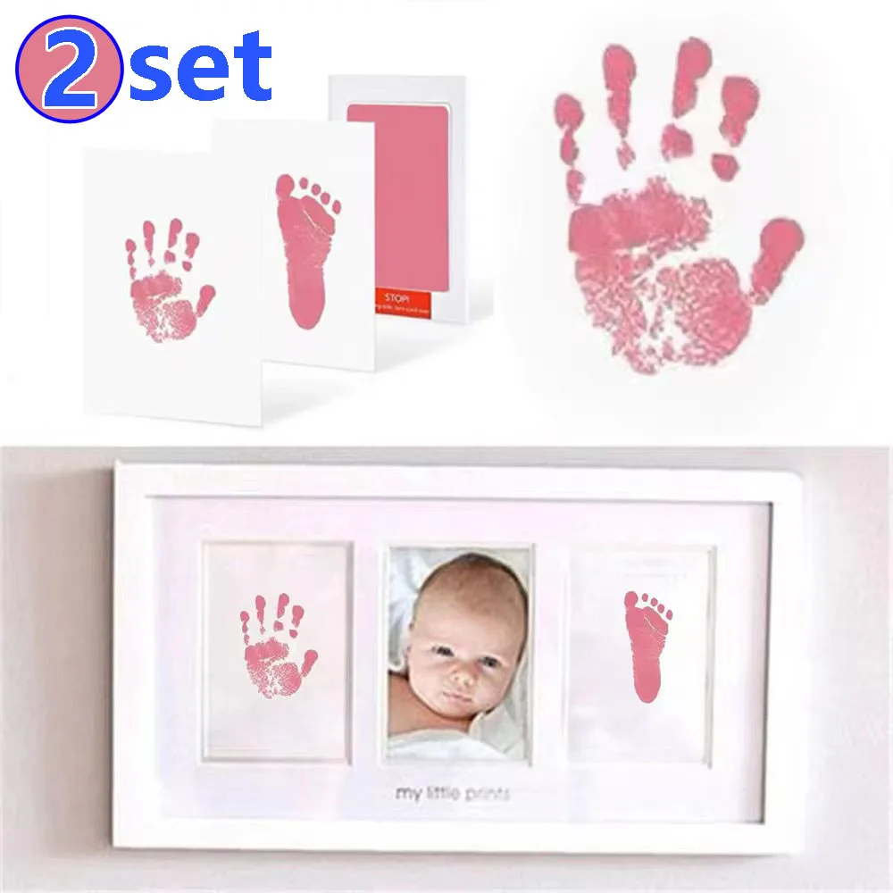 Footprint Ink Kit - 2-zestaw noworodka DIY Zestaw do odcisków