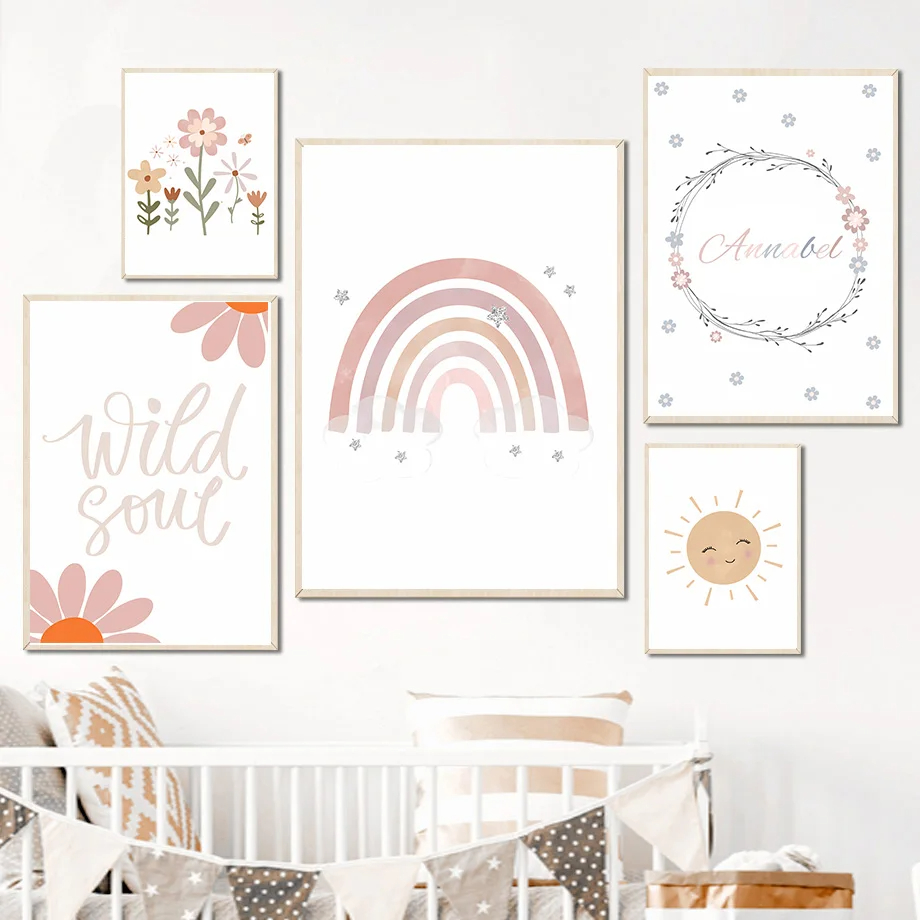 Baby Nursery Mirror - Obraz na płótnie w stylu boho