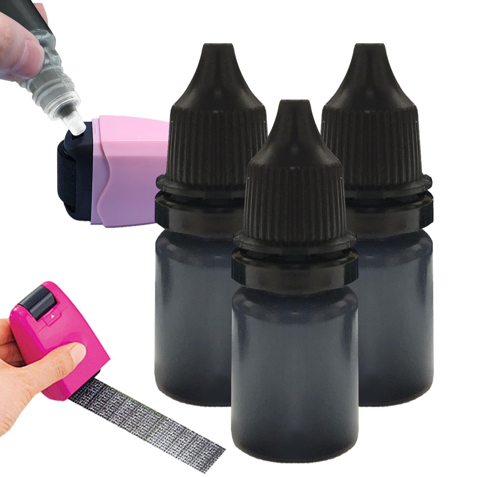 Footprint Ink Kit - Czarny tusz do stempli 3 szt./zestaw,
