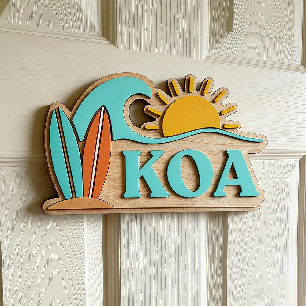 Baby Nursery Sign - Personalizowana drewniana tabliczka na drzwi z