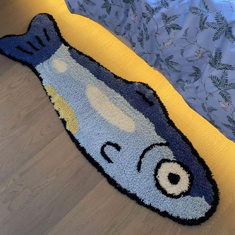 Baby Nursery Rug - VIKAMA Cartoon Salmon Sypialnia Dywanik nocny