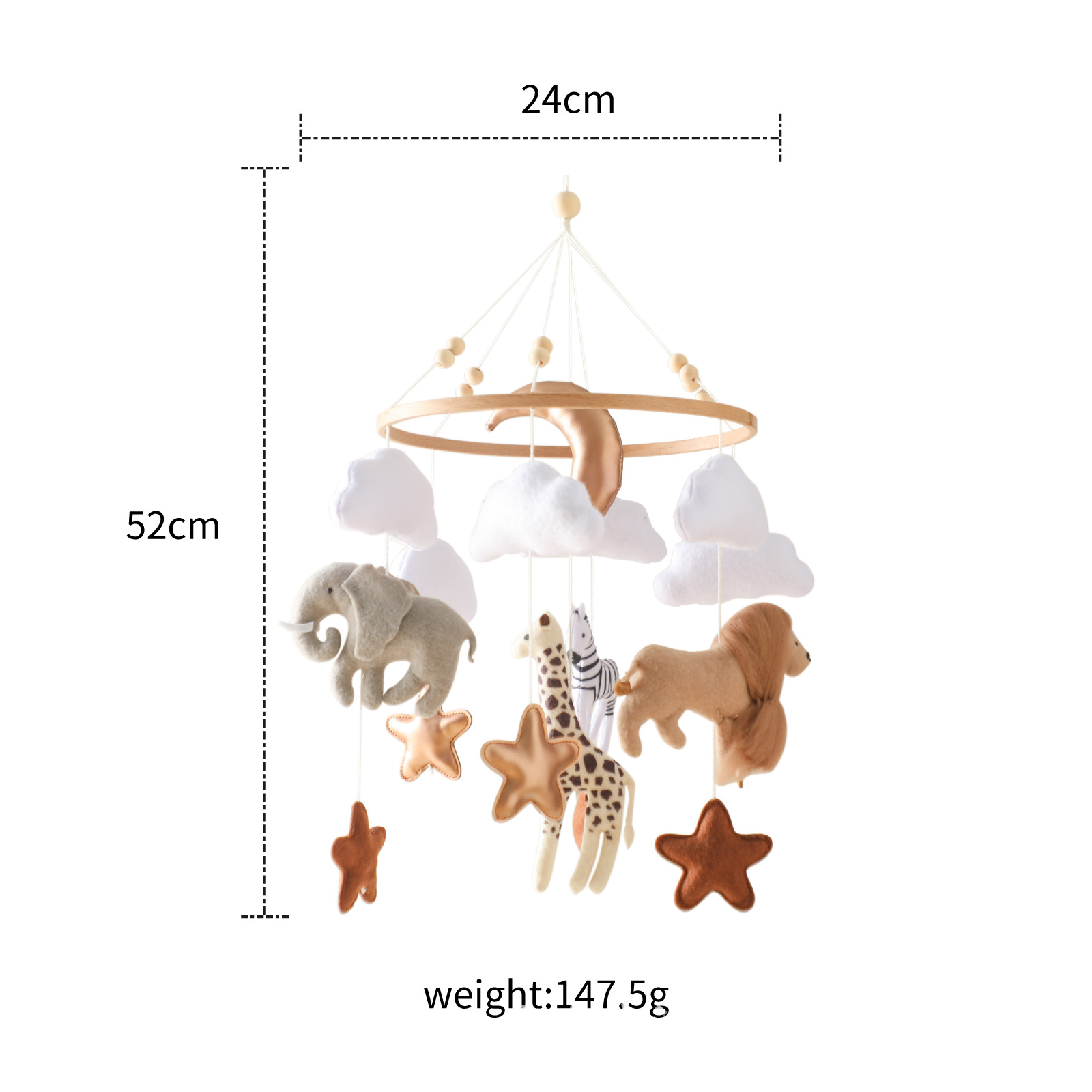Baby Nursery Hanging Decor - Gorąca sprzedaż Nordic Handmade filc Jungle