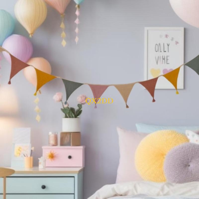 Baby Nursery Gender Neutral - QX2D miękka tkanina banery z chorągiewkami