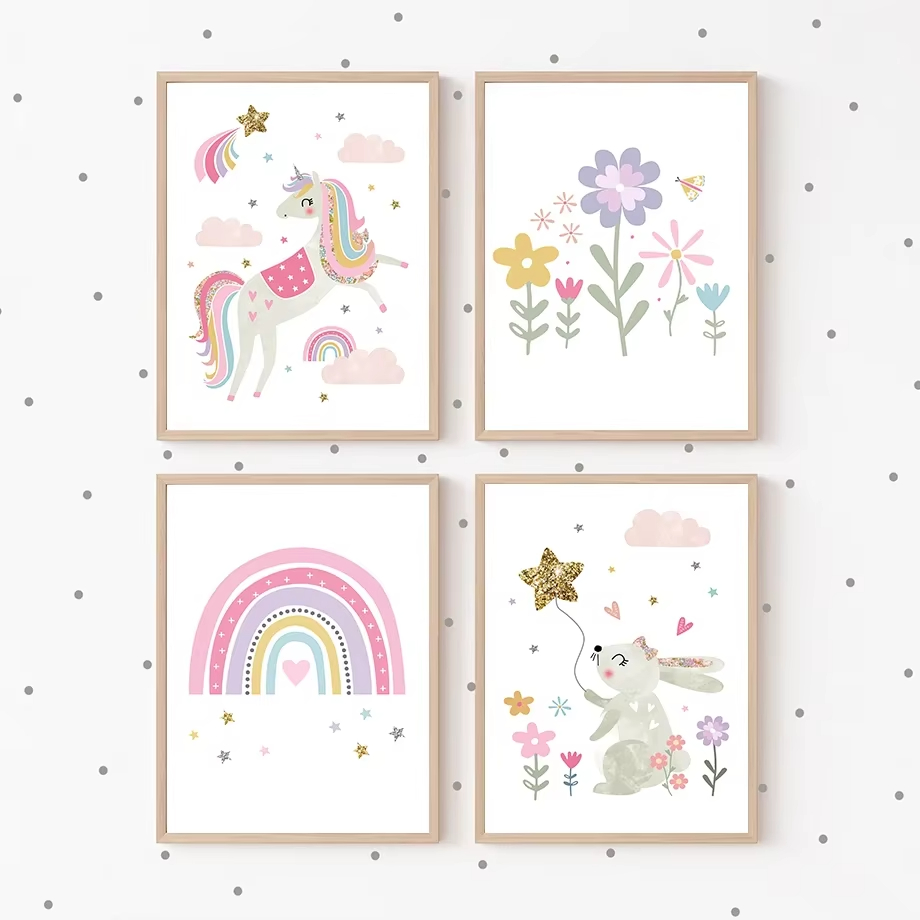 Różowy Jednorożec Królik Tęcza – Baby Nursery Mirror recenzja i cena