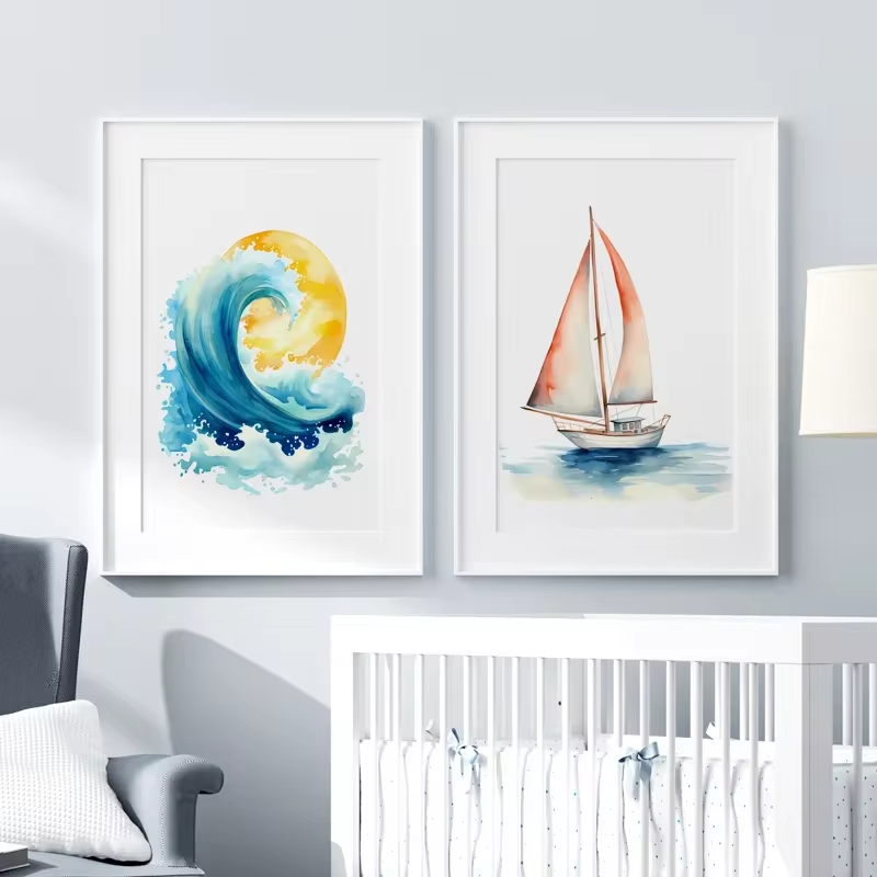 Surf Ocean Themed Nursery Beac – Baby Nursery Mirror recenzja i cena