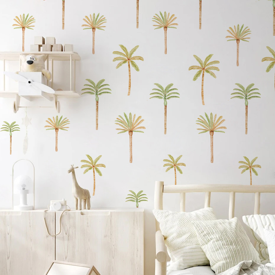 Boho Naklejka ścienna z palmy  – Baby Nursery Decor Boy recenzja i cena