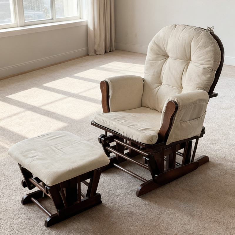 Nowoczesne drewniane krzesło d – Baby Nursery Glider Chair recenzja i cena
