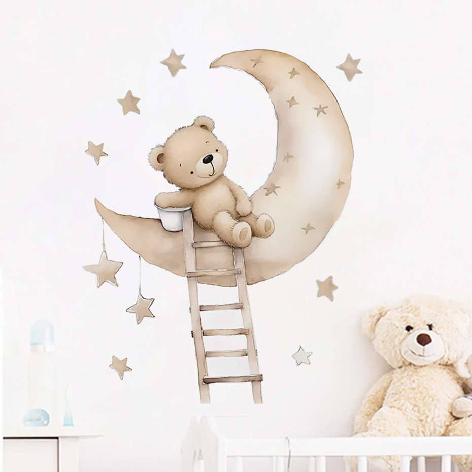 Słodki Miś Gwiazda Chmura Nakl – Baby Nursery Decor Boy recenzja i cena
