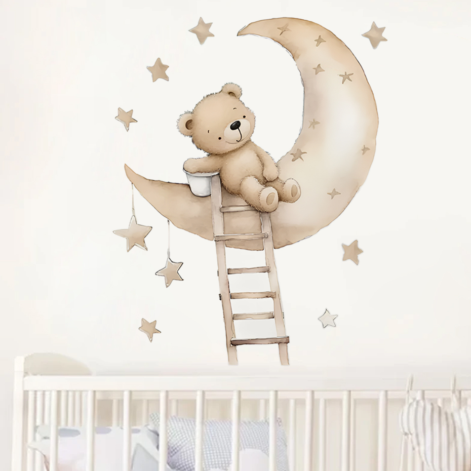 Słodki Miś Gwiazda Chmura Nakl – Baby Nursery Decor Boy recenzja i cena