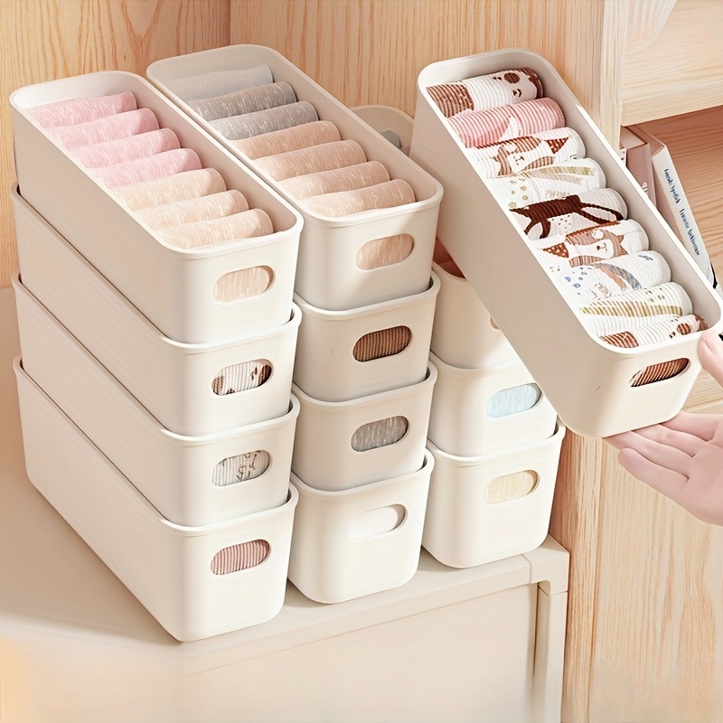 4 szt. Białe plastikowe pudełk – Drawer Dresser White recenzja i cena