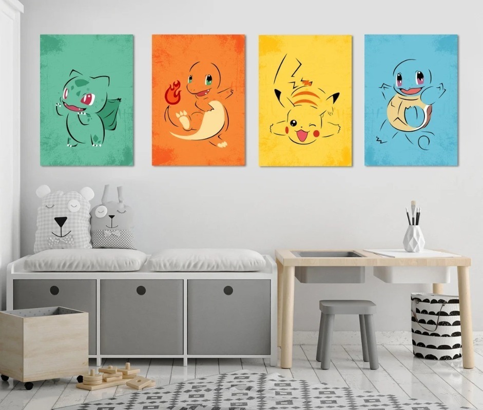 Cartoon Anime plakat Pokemon P – Baby Nursery Hanging Decor recenzja i cena