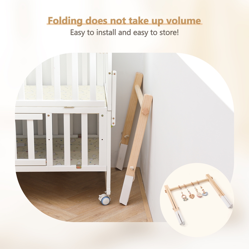 Drewniana zabawka do ćwiczeń,  – Baby Nursery Shelf recenzja i cena