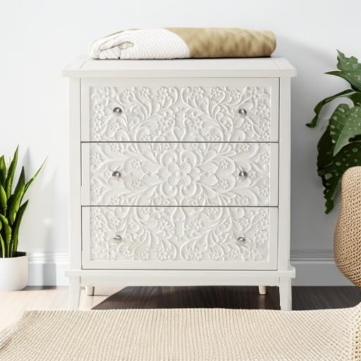 Komoda z 3 szufladami, w całoś – Drawer Dresser White recenzja i cena