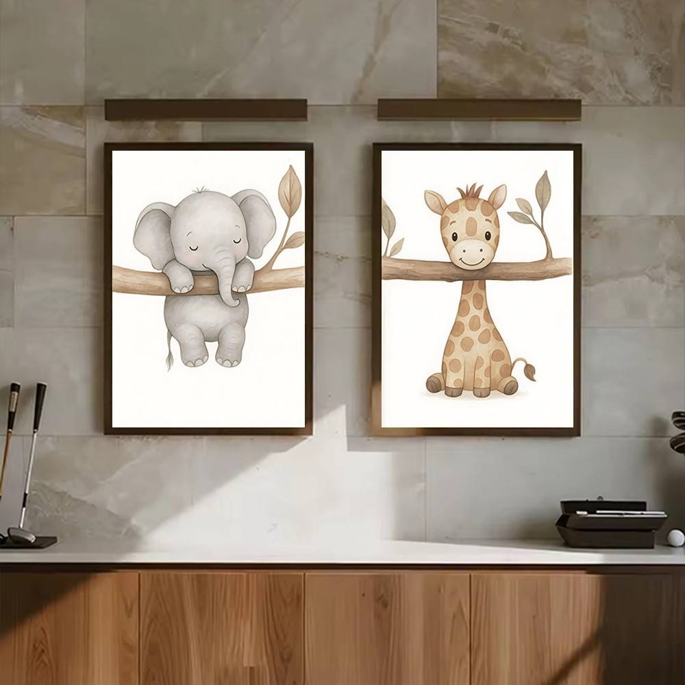 Neutralne Boho Safari Plakaty  – Baby Nursery Gender Neutral recenzja i cena