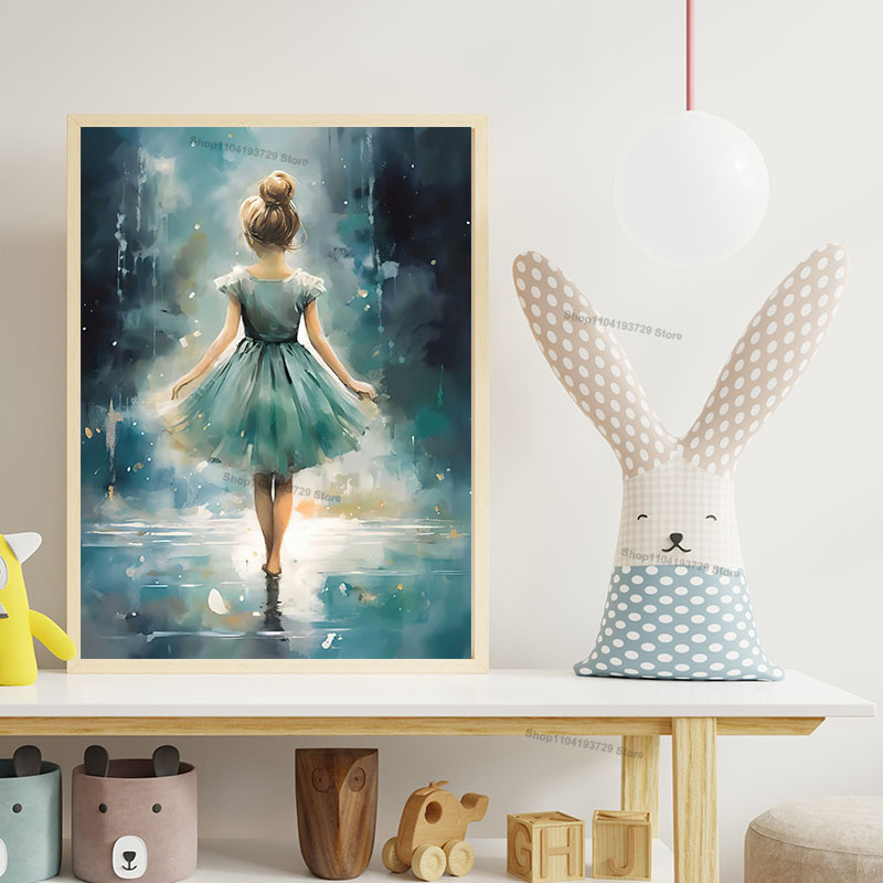 Akwarelowe baletniki, szkielet – Baby Nursery Art recenzja i cena