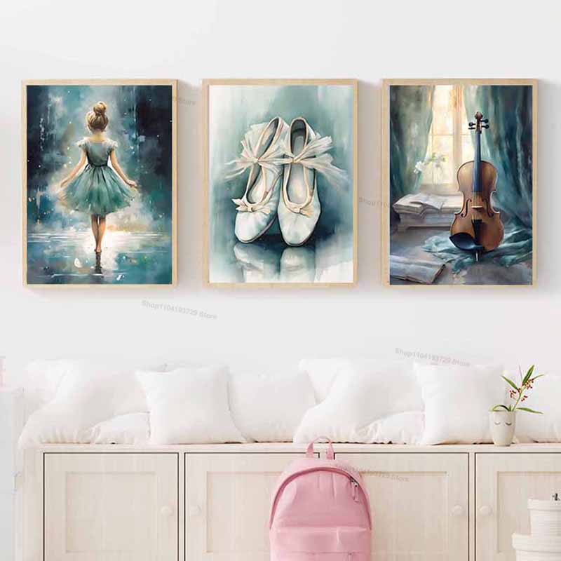 Akwarelowe baletniki, szkielet – Baby Nursery Art recenzja i cena