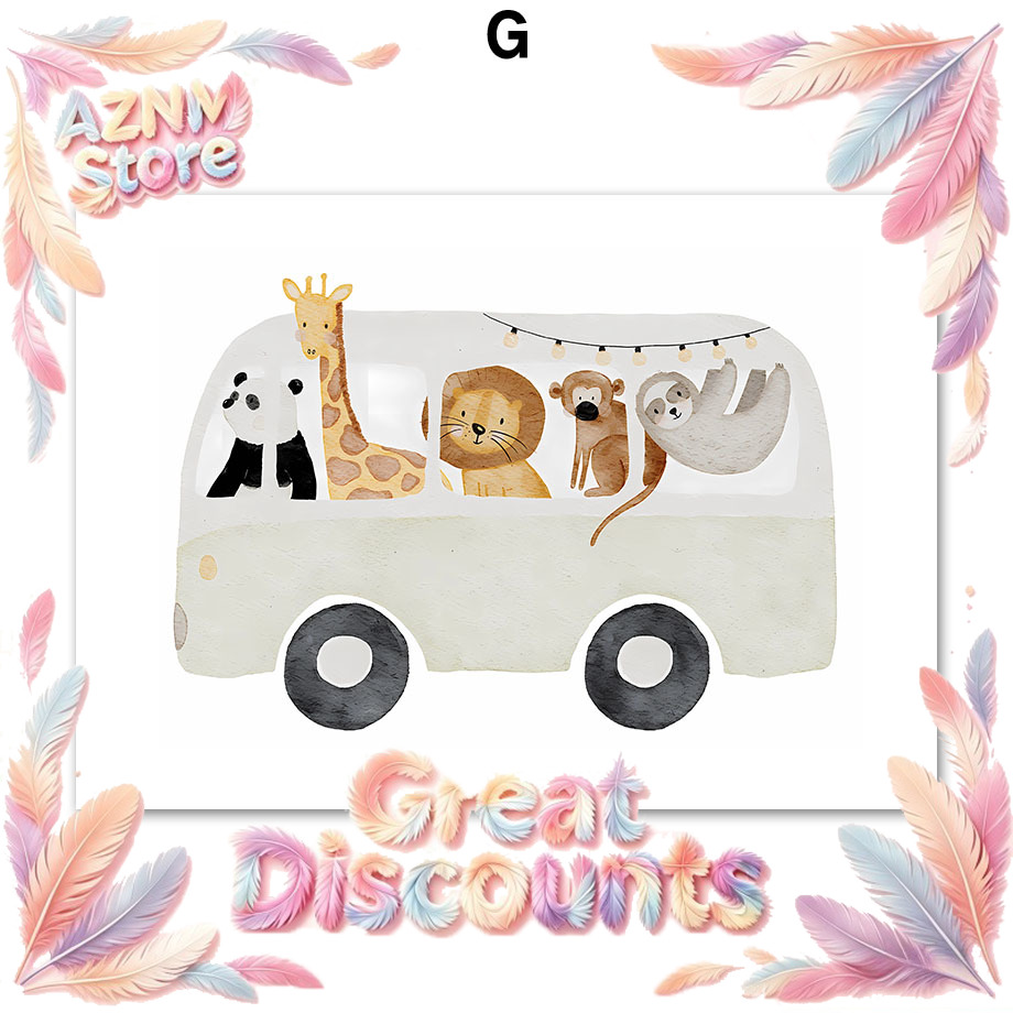 Boho Zwierzęta Przyjaciele Sło – Baby Nursery Art recenzja i cena
