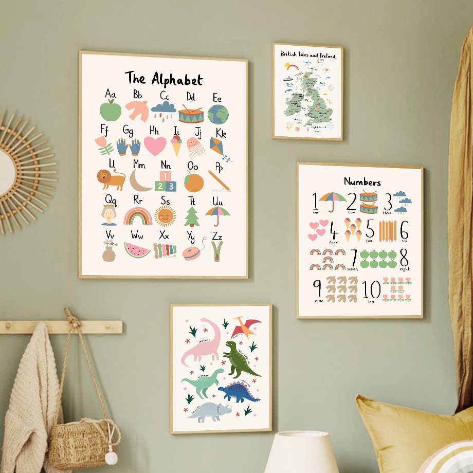 Mapa Świata Zwierząt Alfabet D – Baby Nursery Paintings recenzja i cena
