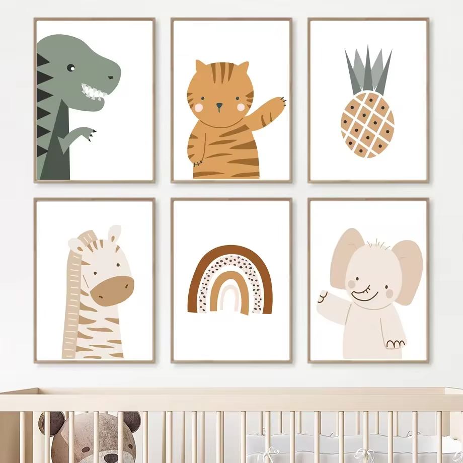 Rainbow Sun Lion Dinosaur Alph – Baby Nursery Mirror recenzja i cena