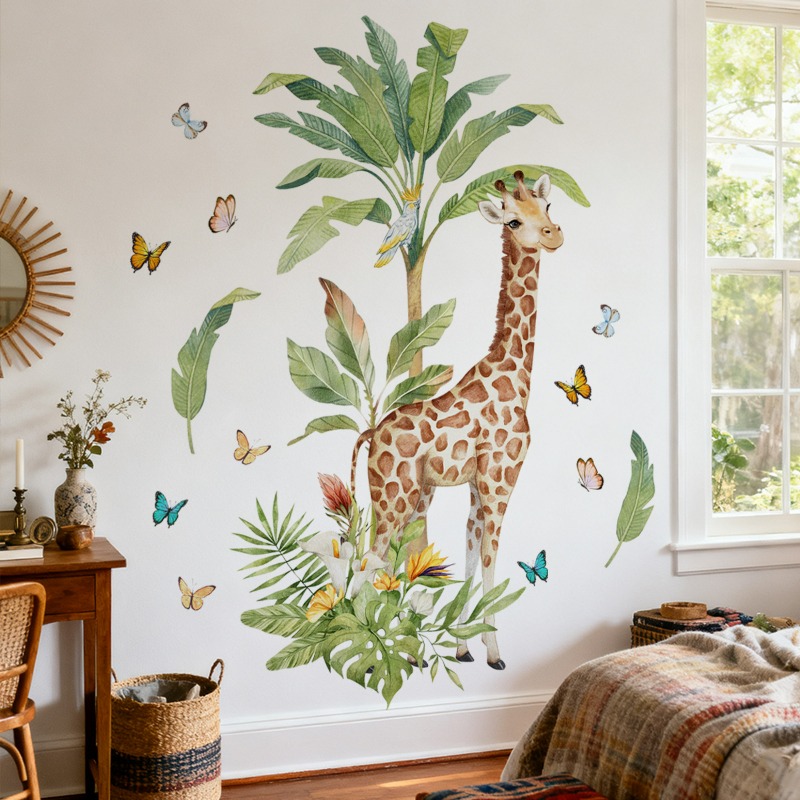 Naklejka ścienna z dużą żyrafą – Baby Nursery Murals recenzja i cena
