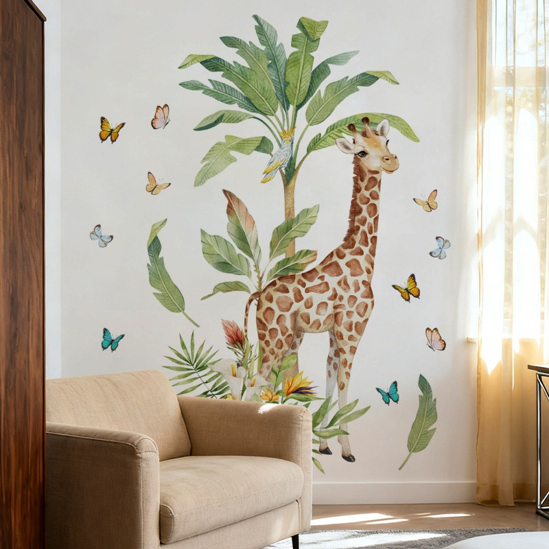 Naklejka ścienna z dużą żyrafą – Baby Nursery Murals recenzja i cena