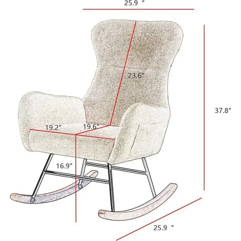 Fotel bujany Hansones do pokoj – Baby Nursery Glider Chair recenzja i cena