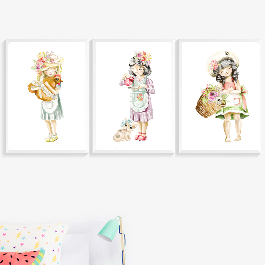Cute Baby Girl Flower Cat Chic – Baby Nursery Mirror recenzja i cena
