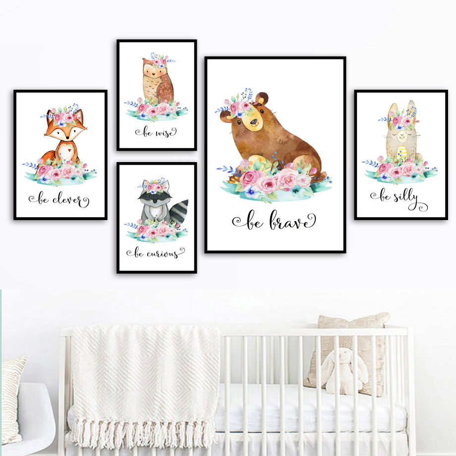 Cartoon Fox Deer Rabbit Baby A – Baby Nursery Mirror recenzja i cena