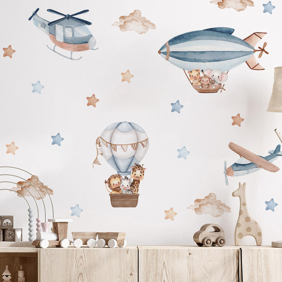 Akwarela Zwierzęta Balon na go – Baby Nursery Decor Boy recenzja i cena