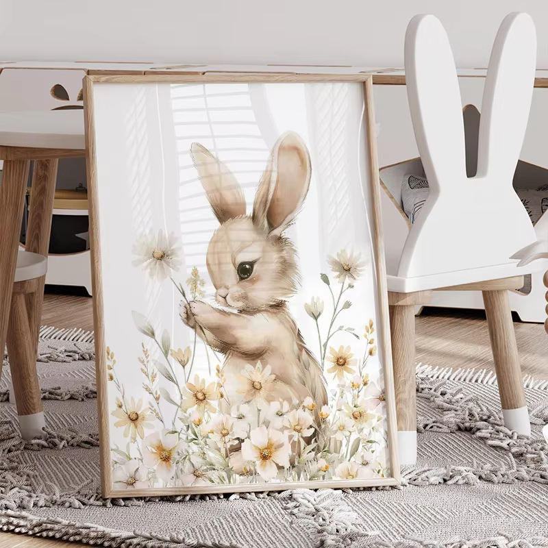 Jesień Królik Dziki Kwiat Stok – Baby Nursery Mirror recenzja i cena