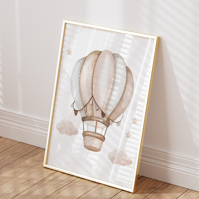 Cute Elephant Hot Balloon Moon – Baby Nursery Art recenzja i cena
