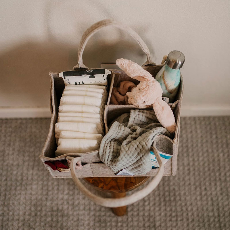 Pojemnik na pieluchy - pojemni – Baby Nursery Shelf recenzja i cena