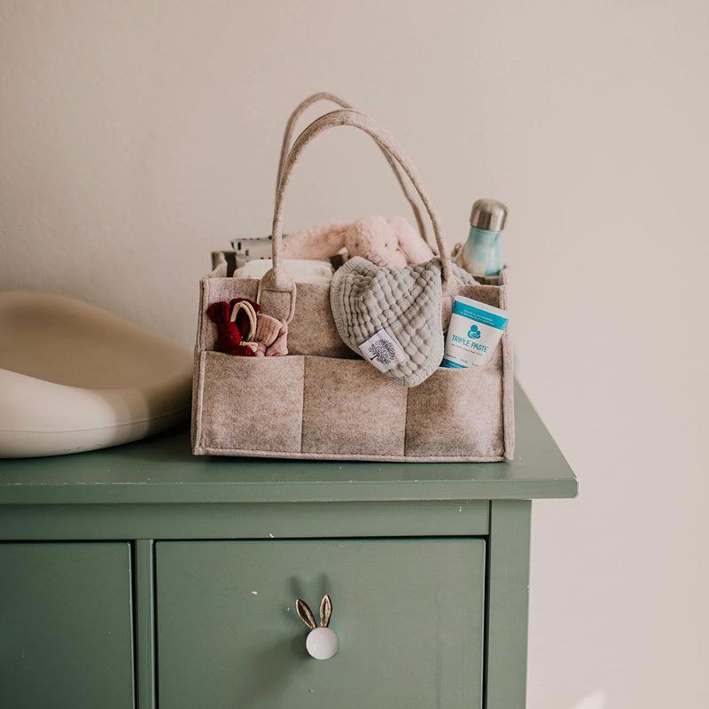 Pojemnik na pieluchy - pojemni – Baby Nursery Shelf recenzja i cena
