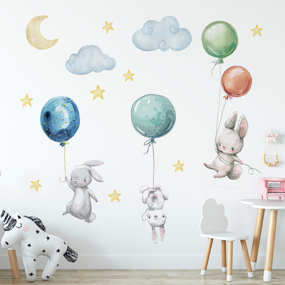 Śliczne Urocze Latające Królik – Baby Nursery Murals recenzja i cena