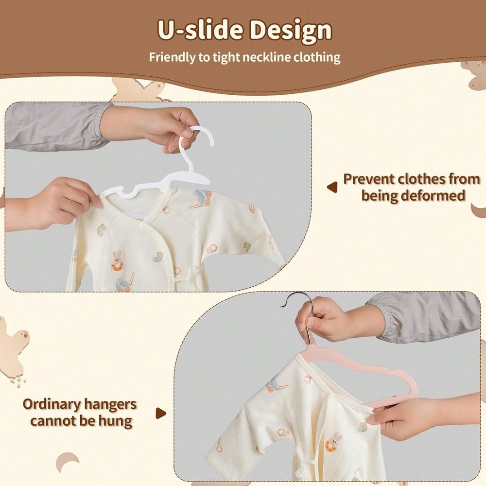 70 sztuk w opakowaniu, plastik – Baby Nursery Hangers recenzja i cena