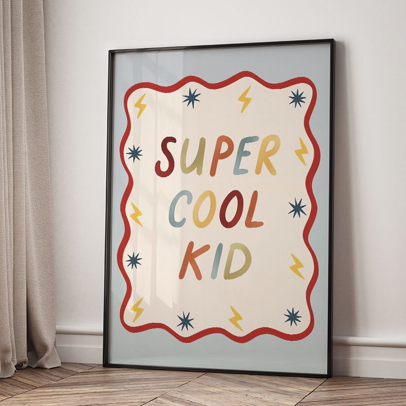 Zabawne Kreskówkowe Super Fajn – Baby Nursery Art recenzja i cena
