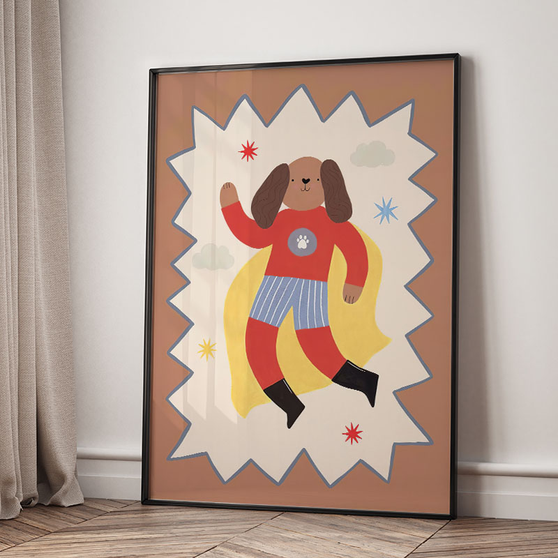 Zabawne Kreskówkowe Super Fajn – Baby Nursery Art recenzja i cena
