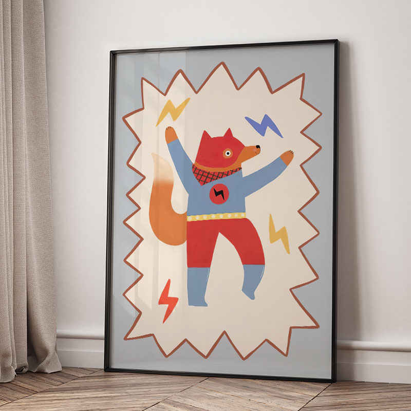 Zabawne Kreskówkowe Super Fajn – Baby Nursery Art recenzja i cena