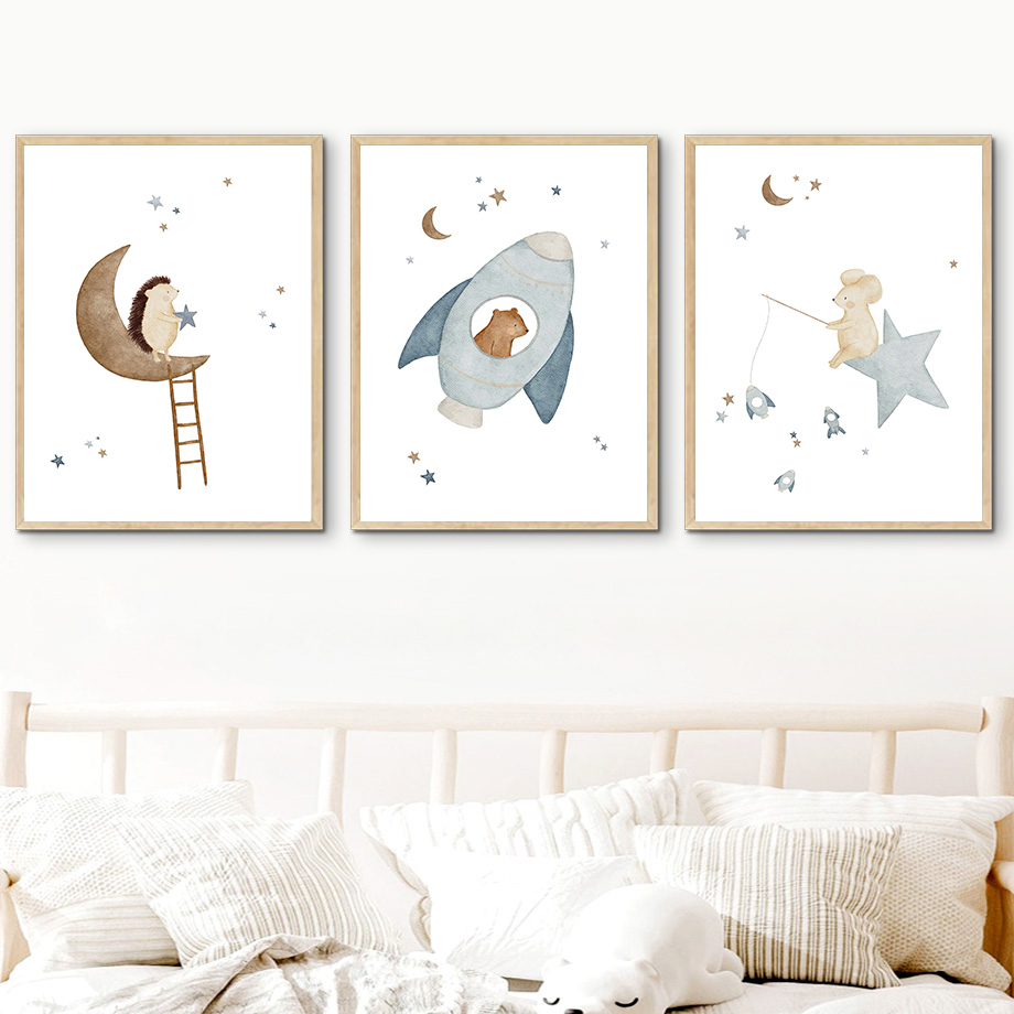 Zwierzęta kreskówkowe Mural ar – Baby Nursery Murals recenzja i cena